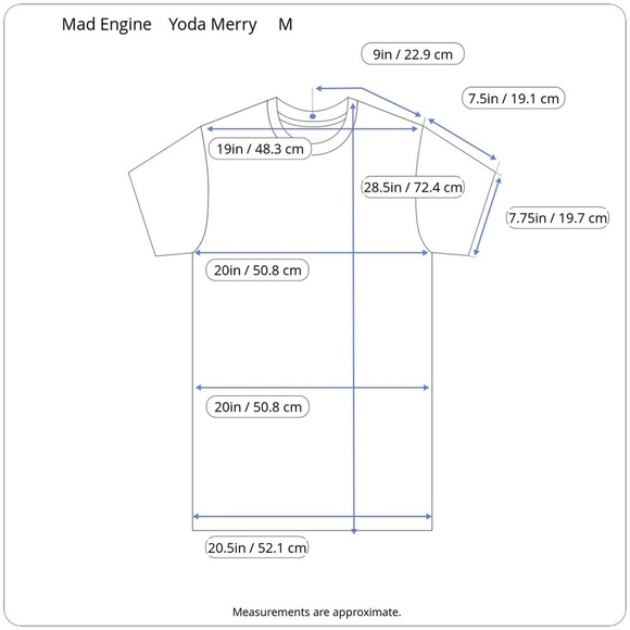 Mad Engine Star Wars Merry Force Be With You Yoda Santa Short Sleeve Tee Medium - Picture 14 of 15